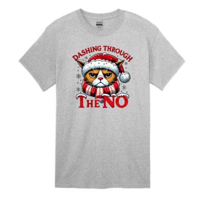 Christmas Grumpy Cat Men's or Women's T-Shirt. Size XL.