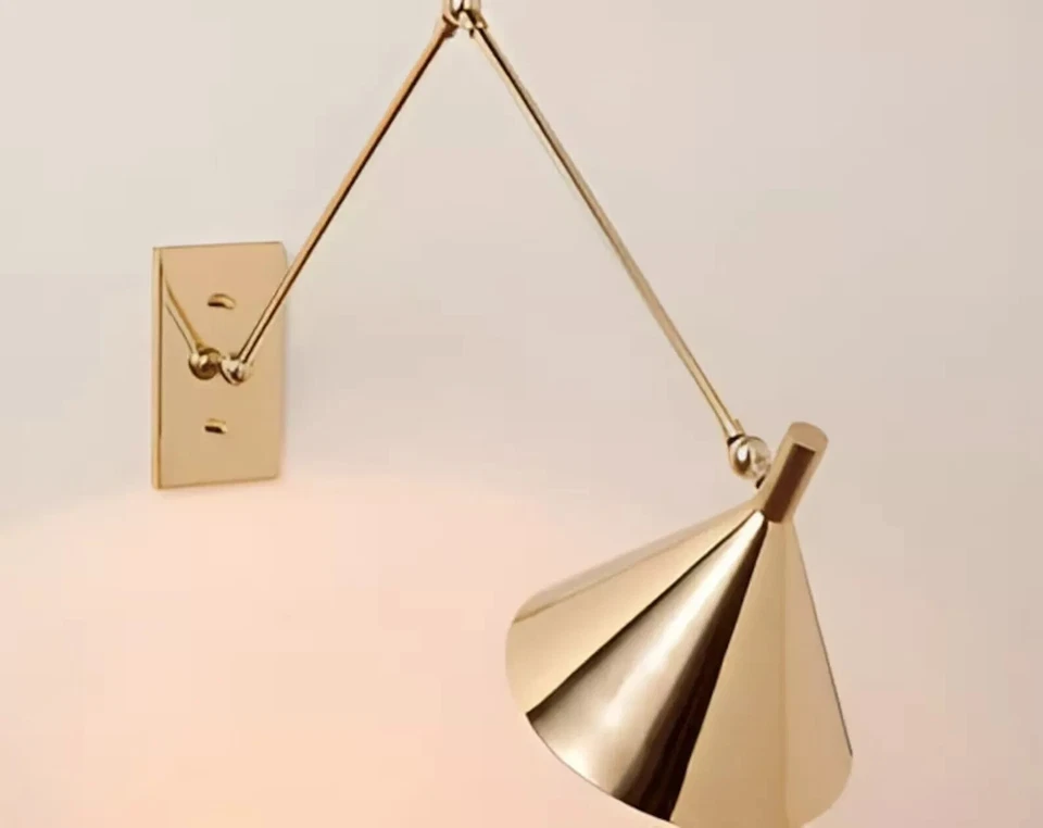 1 light Mid-Century Modern Polished Chrome Swing Arm Wall Sconces Handmade - Image 4 of 4