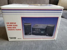 Vintage Electro Brand Cassette Player Mini Boom Box Alarm Clock Detachable 4907K
