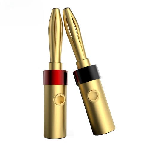 8PCS/set Gold Plated Banana Plug HIFI Audio Speaker Cable Banana Connector DIY - Picture 7 of 9