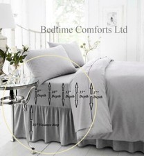 2'6 x 6'3" SMALL SINGLE VALANCE SHEET "FITTED" Frilled (Over Matt) 30" x 75