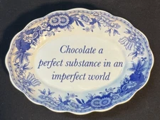 Spode Mementos Chocolate A Perfect Substance Trinket Bowl 6x4"