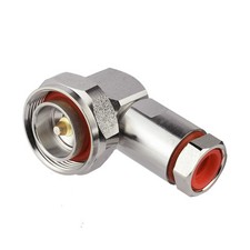 7/16 DIN male plug center right angle clamp 1/2" flexible cable RF connector RA