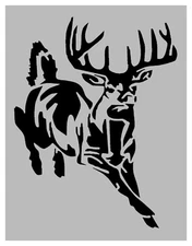 Buck White-Tailed Deer Hunting 8.5" x 11" Custom Stencil FAST FREE SHIPPING