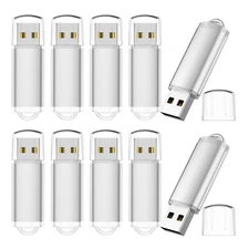 Kootion USB2.0 10PCS 16GB Metal Rectangle USB Flash Drive USB Flash Drive Silver