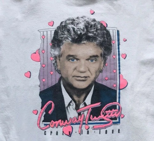 T-shirt Classique Conway Twitty Unisexe - Coupe Régulière, Manches Courtes, Coton | Tailles S à 5XL, Couleur Noir