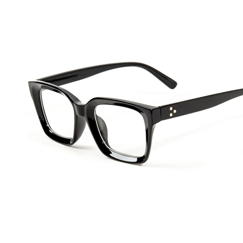 Retro Men Women Thick Chunky Square Frame Clear Lens Classic Eye Glasses - Image 4 of 4