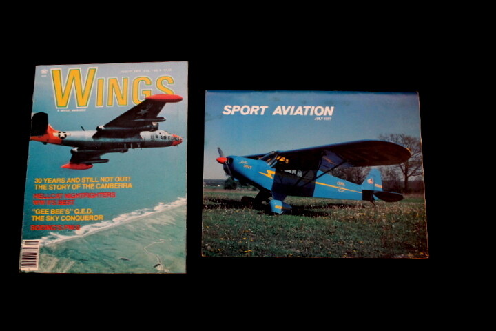 Vtg Sports Aviation Magazine July 1977 & Wings A Sentry Magazine August 1977