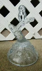 Fenton Art Glass Pale Blue Owl Bird on Branch Jewelry Ring Tree