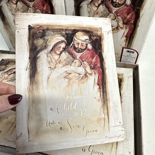 Lang 36 Christmas Cards Child is Born NEW with envelopes Baby Jesus Holy Family - Picture 4 of 13