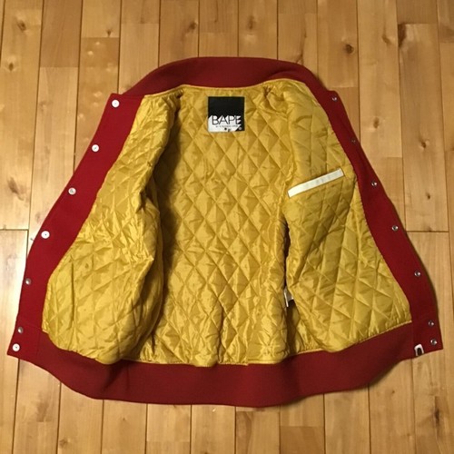 BAPE NFS limited Leather sleeve varsity jacket A Bathing Ape Size L - Picture 4 of 9