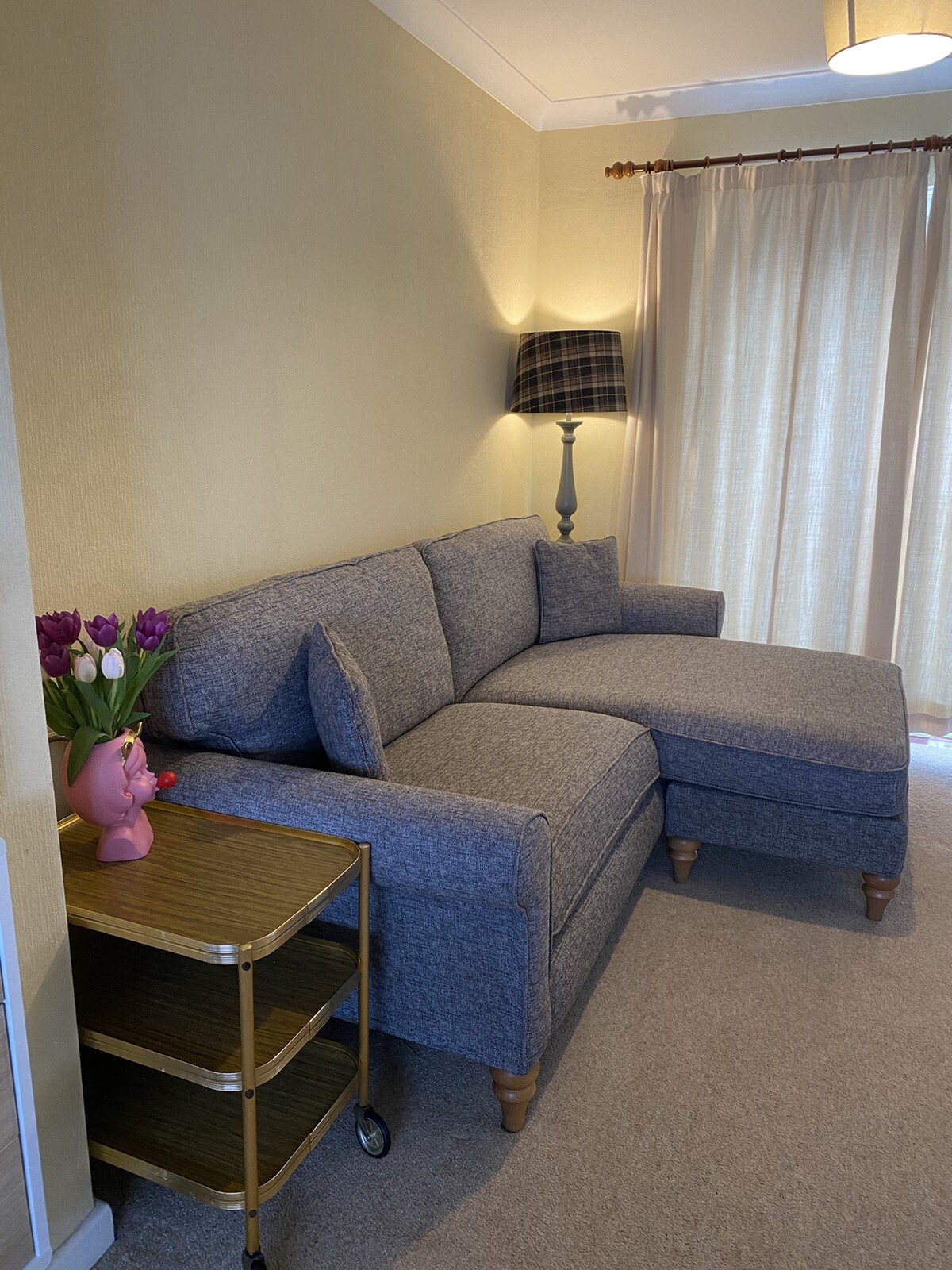 Delivery Available NEXT ASHFORD Corner Sofa Chaise Modular Grey Left or