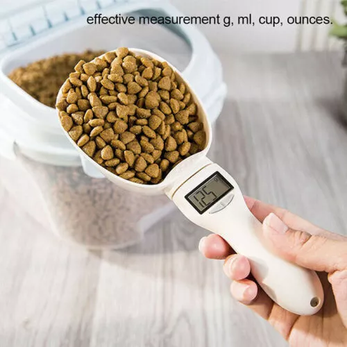 Pet Food Measuring Scoop Cat Dog Feeding Bowl Spoon Scale Cup Diet Balance 250ML