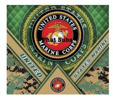 20oz Sublimation Tumbler Wrap Green Marines Ready To Press Heat Transfer