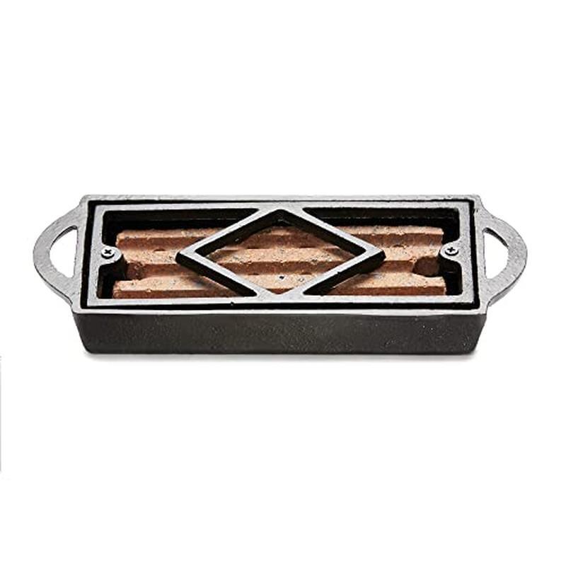 Cast Iron Firestarter Tray Quick Light Extend Burn Time Durable Heat