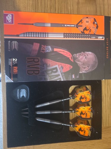 Fléchettes Avec Tiges Titane Fléchettes Target Raymond Van Barneveld RVB 95 Gen 4 - 95% Tungstène 23 G - Pointe Acier Swiss Point Pointes Acier Interchangeables