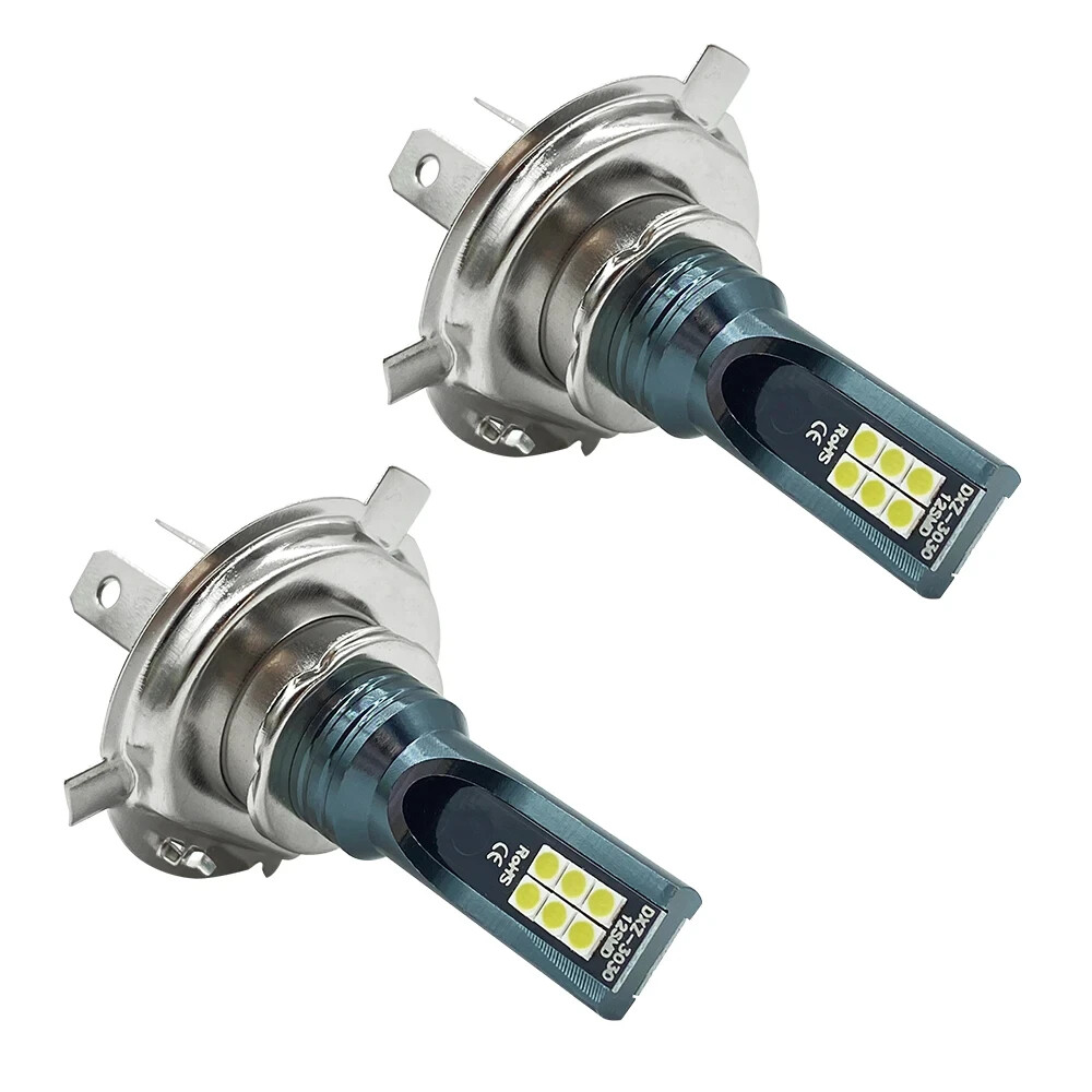 2x LAMPADE H4 LED 8000K 80W LAMPADINE FARI AUTO/MOTO LUCE BIANCA - Miniatura 4