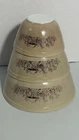 Vintage Pyrex Forest Fancies Mushroom 3 Pc Nesting Mixing Bowl Set 401/402/403