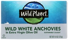 Wild Planet White Anchovies In Extra Virgin Olive Oil 4.4 Oz 4.375