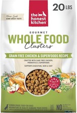 20LB The Honest Kitchen Whole Food Dog Clusters Grain Free Chicken Dry Dog Food