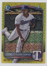 2025 Bowman Mega Box Yellow Mojo Refractor 35/75 Winston Santos #BCP-121 1e8e