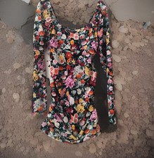 New Wild Fable Muticolor Floral Stretched Mini Dress Size M