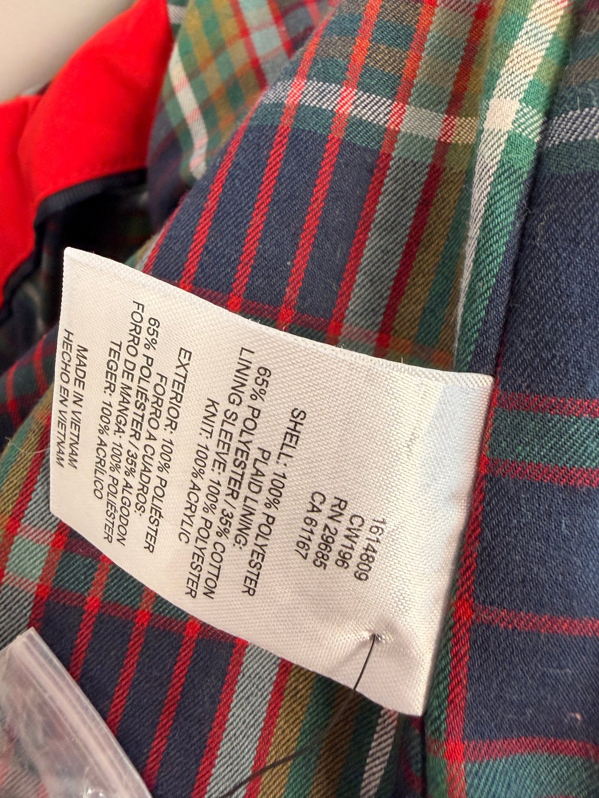 Pendleton Red Hooded Jacket Plaid Lining Polyeste… - image 7