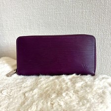 Louis Vuitton Zippy Long Wallet Epi Purple Rare Color Japan
