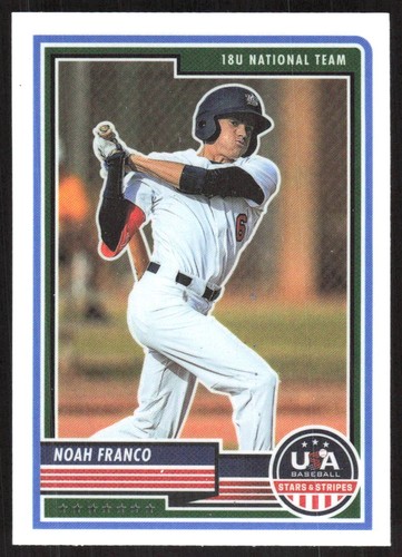 292K 2023 Panini Stars & Stripes USA Baseball #7 Noah Franco - Picture 1 of 2