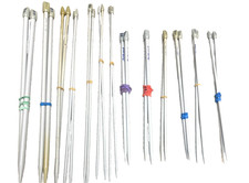 Aluminum Knitting Needles Lot of 13 Pairs Lot 1B