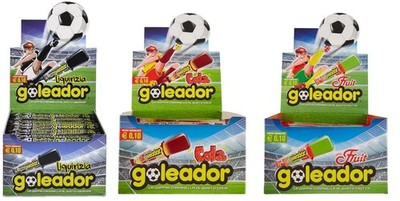 Testpaket Goleador Lakritze-Cola-Fruit Italienisch Bonbons Lollies (3x200pz)