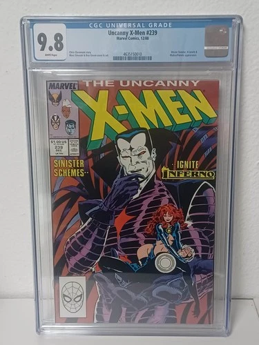 UNCANNY X-MEN #239 (Marvel Comics, 1988) CGC Graded 9.8  ~SINISTER ~WHITE Pages