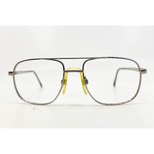 Luxottica Hector Natural Metal Aviator Eyeglasses Frames Made in Italy 135