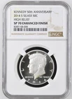 2014 S Silver High Relief Enhanced Finish Kennedy Half Dollar Graded NGC SP-70