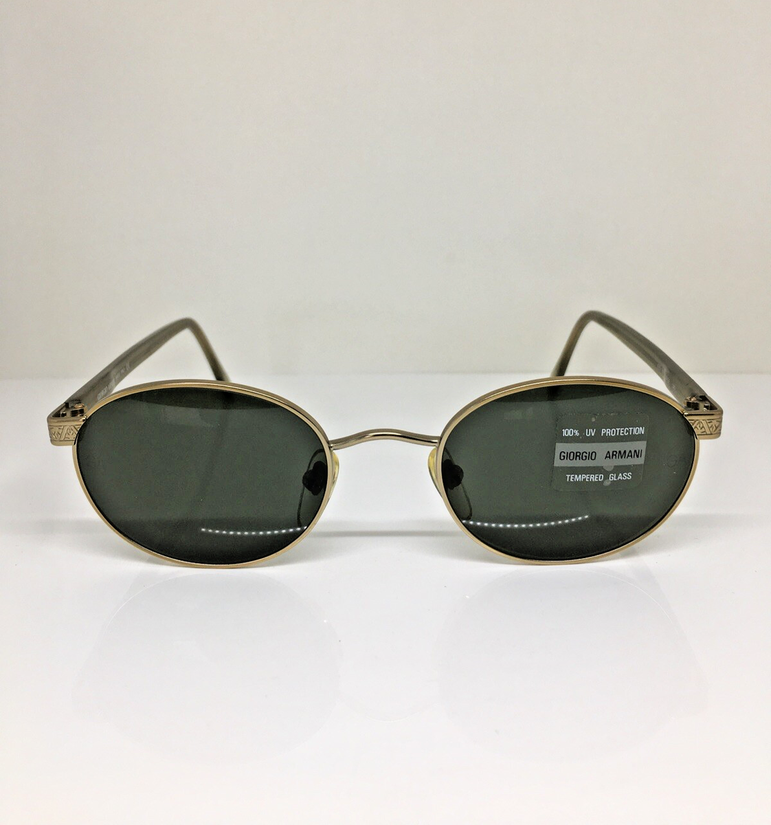 New Vintage Giorgio Armani GA 633 Oval Sunglasses C. 807 Brushed