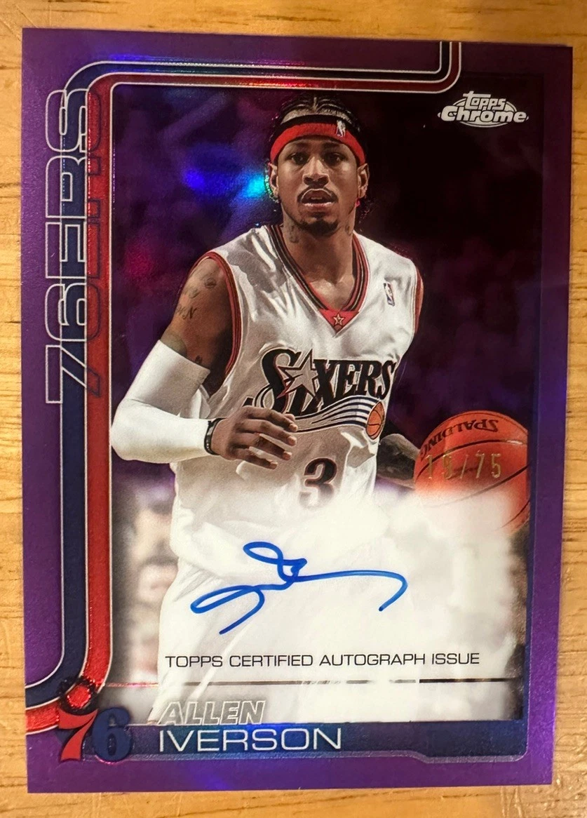 Allen Iverson Basketball Serial Numbered Sports Trading Cards