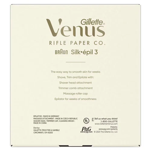 Rifle Paper Co. + Venus Epilator with Shaver & Trimmer Attachments - Picture 6 of 6