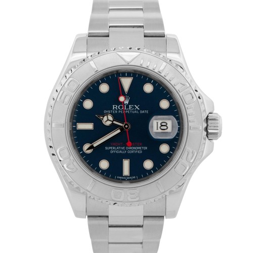 Rolex Yacht-Master Platinum BLUE 40mm Stainless Steel Oyster Watch 116622 BOX