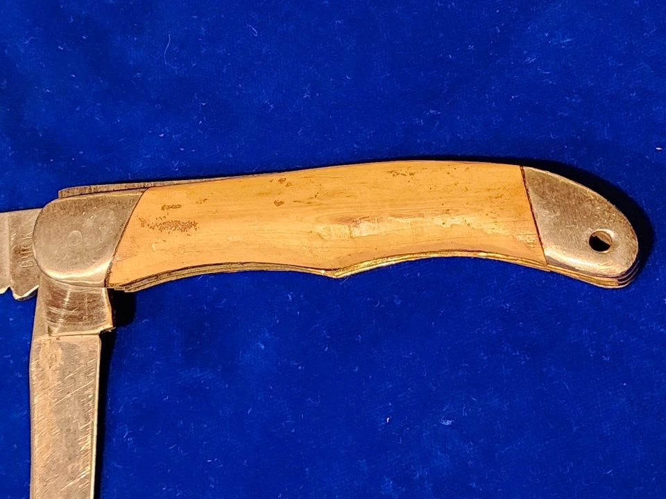 Cuchillo plegable vintage Buck 317 EE. UU. Trailblazer 2 hojas mango de madera Foto 2 de 4