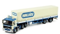 Tekno - Volvo F12 6X2 Mit PlanenanhäNger 2 Achsen Hallens - 1/50 - TEK83989