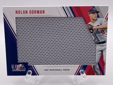 2018 Panini Pre-Rookie Jumbo Patch NOLAN GORMAN /299 USA Baseball U18 National