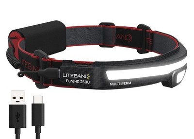 LED Headlamp, Liteband PRO PureHD 2500 Lumen Super Bright Head Lamp, Recharge...