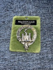 MacDonald of Clanranald Scottish Clan Crest Pewter Badge or Kilt Pin NEW