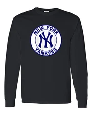 NY Yankees Graphic Logo T-Shirt, New York Baseball Unisex LONG Sleeve,