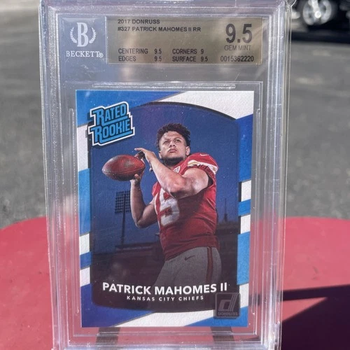 2017 Panini Donruss Rated Rookie Patrick Mahomes II #327 (RC) Gem 9.5!
