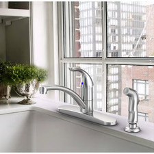 Project Source EVERFIELD Stainless Steel PVD Single Handle Kitchen Faucet