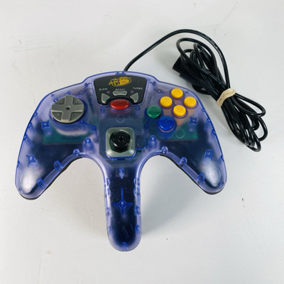 Mad Catz Controller For Nintendo 64 N64 Clear Purple TESTED WORKS Tight Stick
