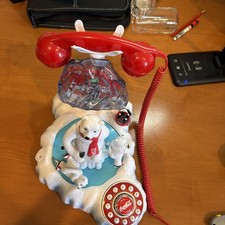 Coca Cola Novelity Polar Bear Landline Telephone Animated Vintage Rare PARTS