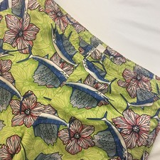 Vineyard Vines Men Pink Flowers Blue Sword Fish Polyester Swim Trunks M