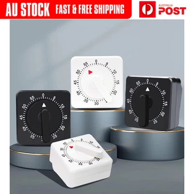 Kitchen Timer Egg Square Shaped Kitchen Cooking Timer Mechanical Alarm 60Min - image 1 of 4